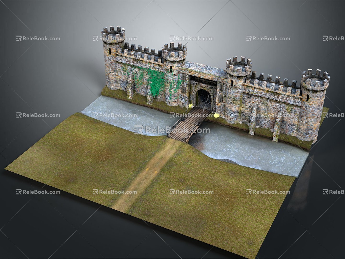 Monuments Sites Sites Sites Ruins Castle Fortress Ancient Castle Ancient Ruins Realistic 3d model