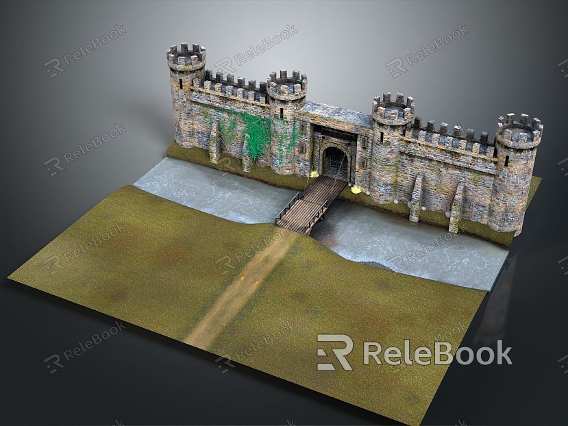 Monuments Sites Sites Sites Ruins Castle Fortress Ancient Castle Ancient Ruins Realistic model