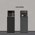 Poliform Black And Gray Water Dispensers With Digital Displays And Kettles