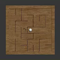Wooden Square Maze Puzzle with Small White Ball for Daily Entertainment