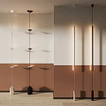 Modern Decorative Lamps With Hanging Design Two Tone Walls And Wooden Floor