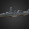 Warship Dreadnought Class Destroyer Battleship Cruise Ship Frigate Ship Carrier Low Face Number Low Model Simple Model Game Movie Class Super Writing 3d model