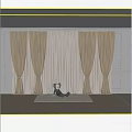 Elegant Beige Curtains With Sheer Panels And Natural Light By Window