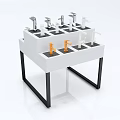 Modern bathroom display rack faucet display bathroom display stand building materials display rack faucet booth 3d model
