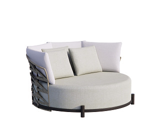 Modern Single Sofa Round Sofa 3d model