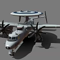 E-2 Hawkeye Fighter Jet With Tactical Airborne Early Warning AEW And Twin Turboprop