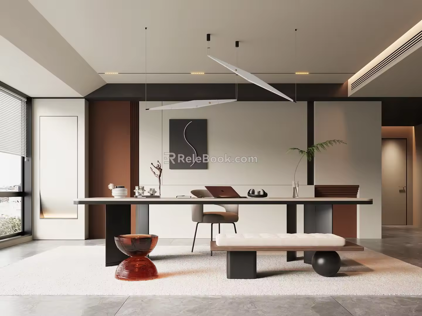Modern study 3d model
