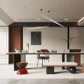 Modern study 3d model