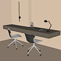 Modern desk and chair combination table lamp single chair wall lamp 3d model