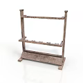 Rustic Wooden Wine Rack Furniture With Multi Tier Shelves And Natural Texture Design