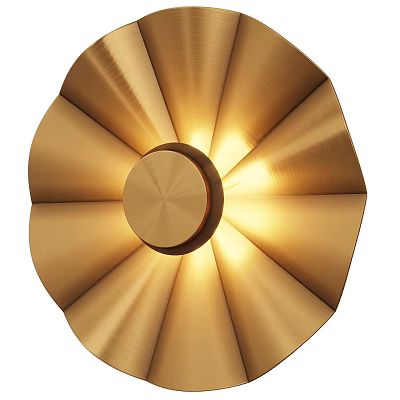 Modern Golden Petal Design Wall Lamp With Warm Glowing Light And Radial Shape 3d model