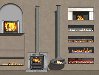 Modern Fireplace 3d model