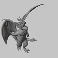 Turquoise Dragon Game and Movie Character With Wings White Underbelly Standing Pose