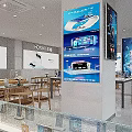 Bright Modern Digital Store Interior With HONOR Displays Electronic Gadgets And Display Counters