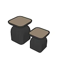 Side corner sofa side sofa stool 3d model
