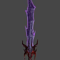 Purple Lightning Sword With Cracked Blade And Intricate Hilt Design