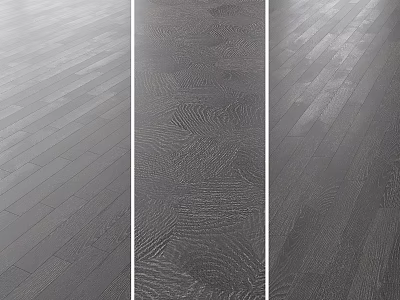 Dark Wooden Floor Design With Different Textures And Natural Grain Patterns 3d model