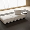 Modern chaise longue bed end stool fabric sofa 3d model