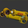 Yellow Heavy Duty Hydraulic Cylinders With 8070 Label For Hardware Tools
