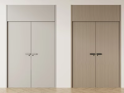 Modern double door double door combination 3d model