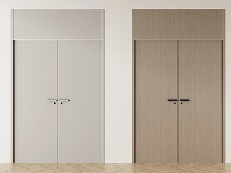 Modern double door double door combination 3d model