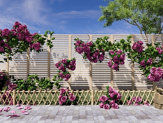 Modern Rose Vine Plant Climbing Vine Rose Green Plant Wall Green Plant Vine Man Plant Wall Flower 3d model