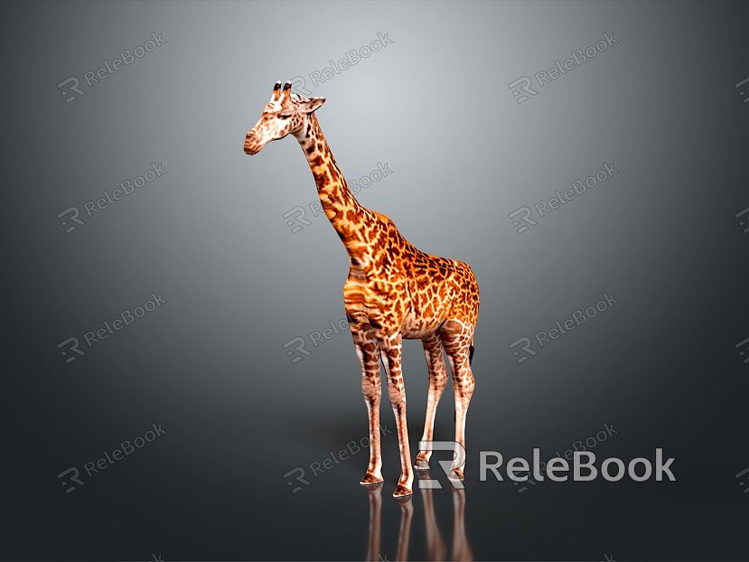 Giraffe Low Model Giraffe African Animal Toy Giraffe Muppet Toy Animal Cartoon Giraffe model