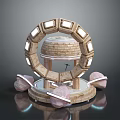 Altar Temple Shrine Hero Altar Cartoon Building Outdoor Items Realistic 3d model