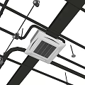 modern central air conditioning air conditioning ceiling air conditioning 3d model