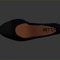 Navy Blue High Heels With Knit Upper Stiletto Heel And Orange Insole