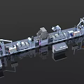 Industrial Factory Production Line With Automated Machinery And Manufacturing Equipment