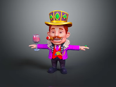 Men's Uncle Greasy Uncle Male Handsome Male Young Juvenile Male Role 3d model