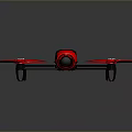 Sleek Black And Red Quadcopter Drone With Modern Design And Rotors