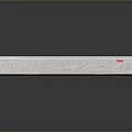 Comfortable Mattress With Quilted Wave Pattern Surface White Top Gray Base And Red Label