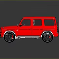 Red Shiny SUV With Black Alloy Wheels Front Grille And Reflective Roof Design