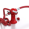 Fire hydrant fire fighting facilities 3d model