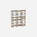 Modern Wooden Bookshelf With Open Shelves Multiple Storage Layers And Contemporary Design