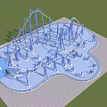 Thrilling Roller Coaster Amusement Equipment With Steel Tracks Support Structures And Platform Area