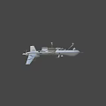 Gray Military Fighter Jet With Missiles And Extended Landing Gear