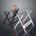 Sturdy Black And White SOLINCO Storage Racks With Colorful Accessories On Top