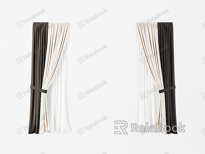 Curtain Double-layer Curtain Two-color Curtain Screen Curtain Fabric Curtain Living Room Curtain Bedroom Curtain model