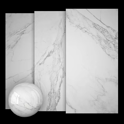 Modern Marble Construction Components With Natural Veined Texture And Smooth Surface 3d model