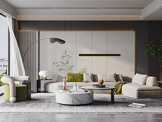 modern living room 3d model