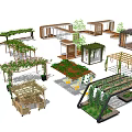 Different Types of Pergola Structures With Wooden Frames And Green Vines