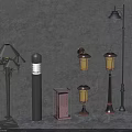 Various Outdoor Lights with Vintage Metal Designs and Warm Illumination for Garden Patio