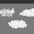 Cloud Shaped And Paper Art Pendant Lights For Modern Interior With Warm Glow