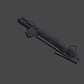 Military Tactical Long Barrel Rocket Launcher With Metal Construction Tripod Stand And Tactical Design