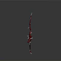 Modern Sci Fi Sword With Blue Blade And Red Accents In Sleek Design