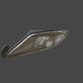 Detailed Automotive Headlight Assembly With Bulb Reflector Housing And Wiring Components
