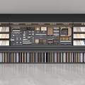 Modern Organized Display Shelves With Various Material Samples And Color Panels 3d model